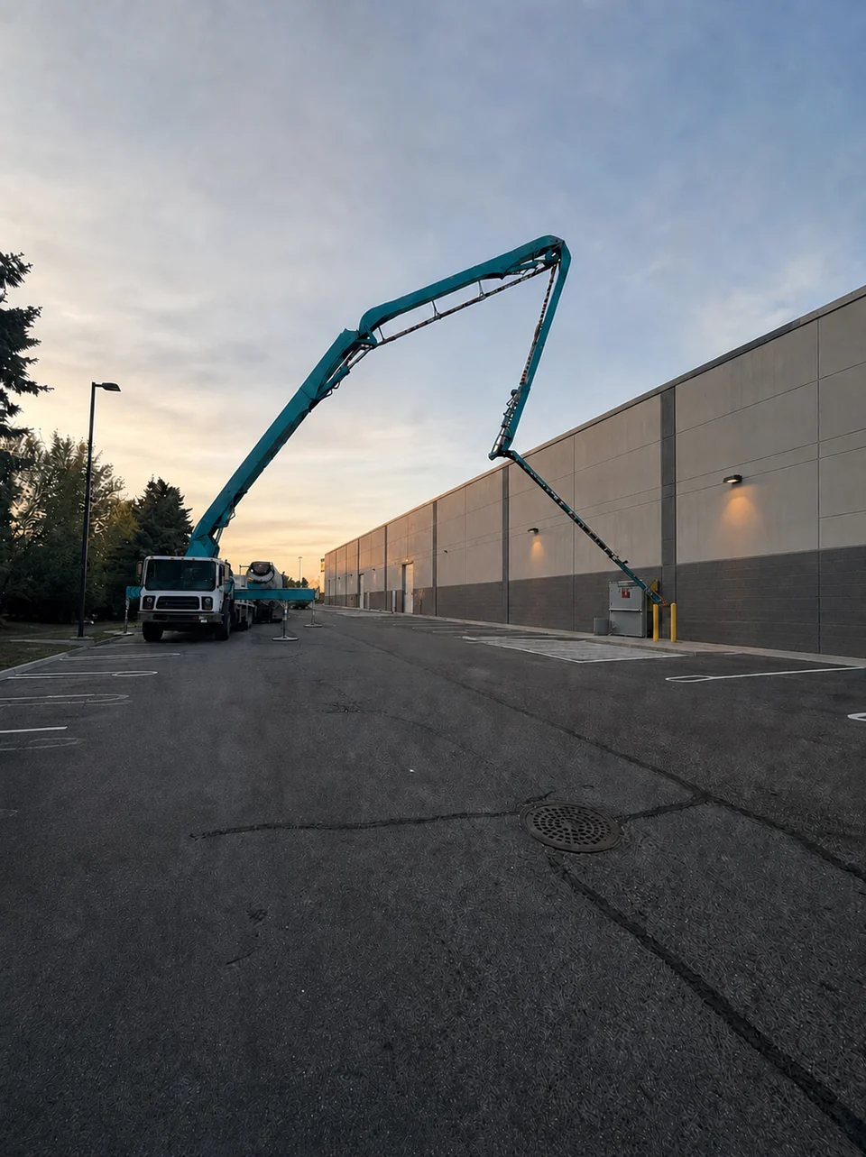 Concrete pour for an insulated walk-in freezer floor slab